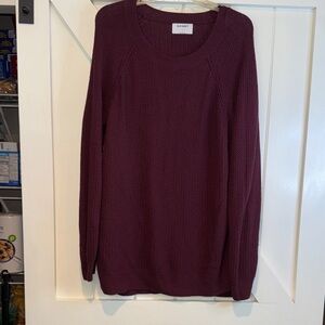 Old Navy Plum Scoop Neck Knit Sweater